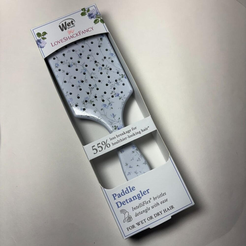LoveShackFancy x Goody Wet Brush Paddle Detangler – English Ivy Blue – NWT